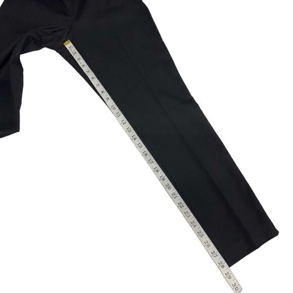 Vince Camuto Trouser Pants Satiny Black Side Zipper Ankle Slits Stretch Women 8 - Picture 4 of 13